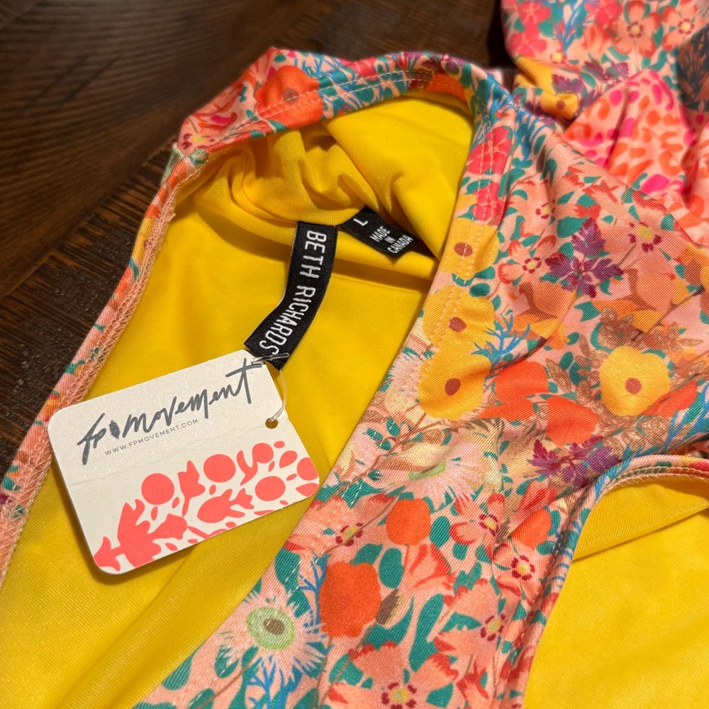 NEW💕FPMovement Beth Richards Sophia Roopa Pink Garden One Piece Swimsuit $280 - Picture 7 of 10